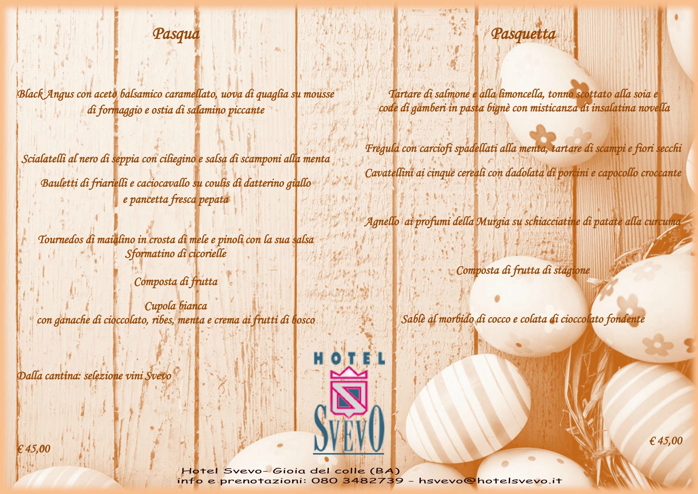 Menu Di Natale 5 Stelle.Hotel Svevo Gioia Del Colle