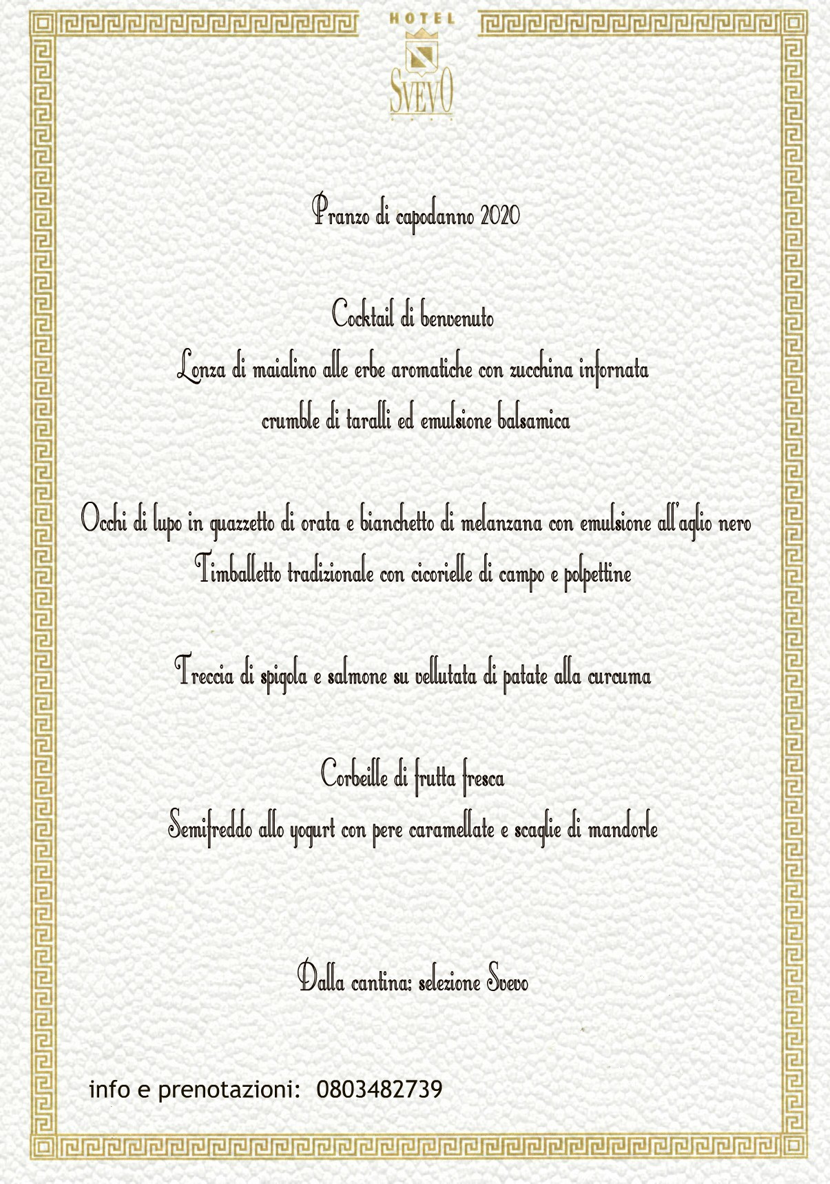 Menu Di Natale Hotel 5 Stelle.Hotel Svevo Gioia Del Colle